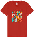 Load image into Gallery viewer, Less People, More Pups Unisex V-Neck Shirt
