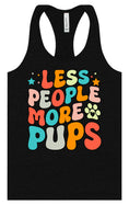 Load image into Gallery viewer, Less People, More Pups Women's Racerback Tank
