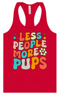 Load image into Gallery viewer, Less People, More Pups Women's Racerback Tank
