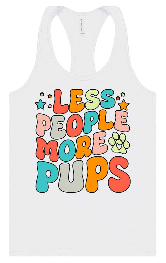 Less People, More Pups Women's Racerback Tank