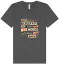 Load image into Gallery viewer, Drink Coffee and Say Bad Words Unisex V-Neck Shirt
