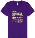 Load image into Gallery viewer, Drink Coffee and Say Bad Words Unisex V-Neck Shirt
