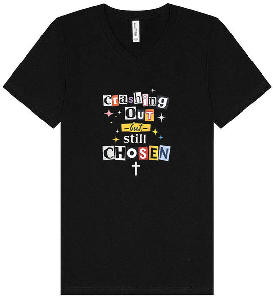 Crashing Out but Chosen Unisex V-Neck Shirt