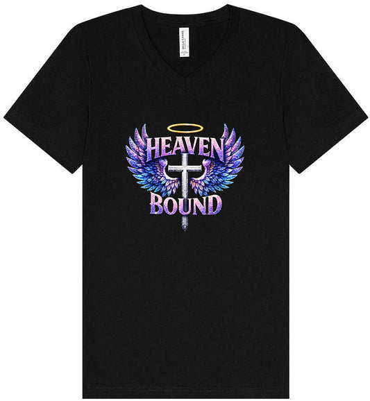Heaven Bound Unisex V-Neck Shirt