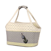 Canvas Pet Carrier Tote with Nautical Design – Breathable & Stylish 