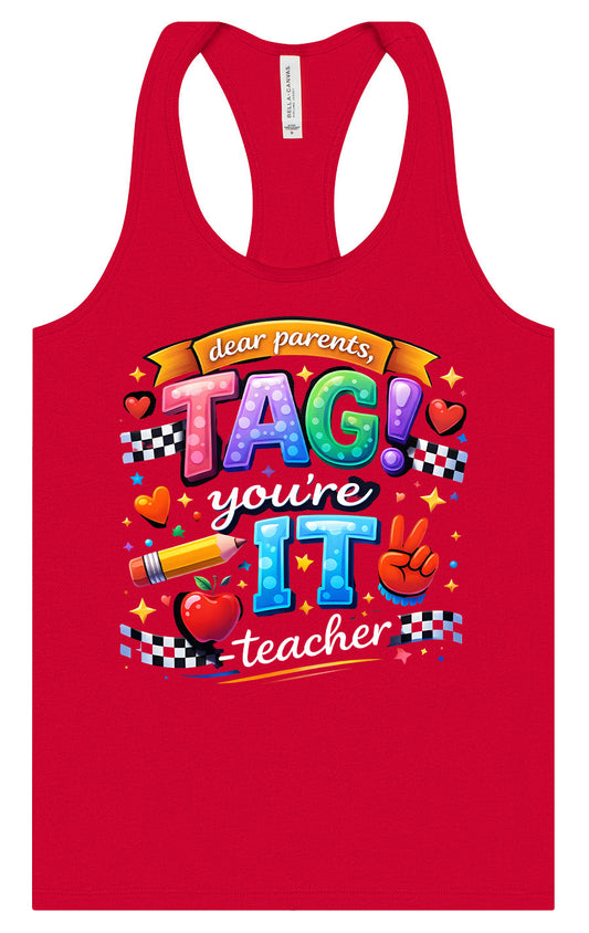 Tag You're It! Women's Racerback Tank