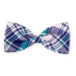 Madras Plaid Navy/Pink/Turq Bow Tie