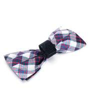Madras Plaid Navy/Red/White Bow Tie