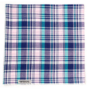 Madras Plaid Navy/Pink/Turquoise Classic Bandana