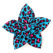 Leopard Teal/Pink Flower