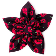 Poppies Black Flower Collar Attachment