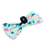 Seashells Teal Bow Tie