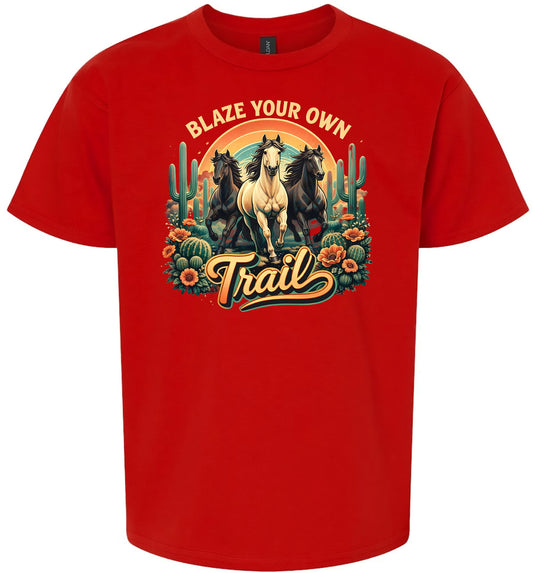 Blaze Your Own Trail Children's Gildan Soft Shirt
