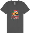 Load image into Gallery viewer, Tacos for Christmas Unisex V-Neck Shirt

