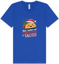 Load image into Gallery viewer, Tacos for Christmas Unisex V-Neck Shirt
