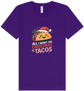 Load image into Gallery viewer, Tacos for Christmas Unisex V-Neck Shirt
