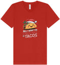 Load image into Gallery viewer, Tacos for Christmas Unisex V-Neck Shirt
