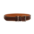 Load image into Gallery viewer, ExionPro Silver Clincher Padded Leather Dog Collar - Conker Padding

