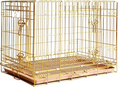 Load image into Gallery viewer, 24-42" Collapsible Copper Gold Dog Crate GLD24-42
