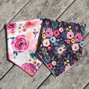 Flower Bandana, Floral Bandana, Spring Bandana, Tie Dog Bandana | Summer Bandana | Spring Bandanas