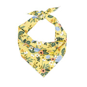 Spring Bandana, Floral Bandana, Flower Bandana, Tie Dog Bandana | Summer Bandana | Yellow Spring Bandanas