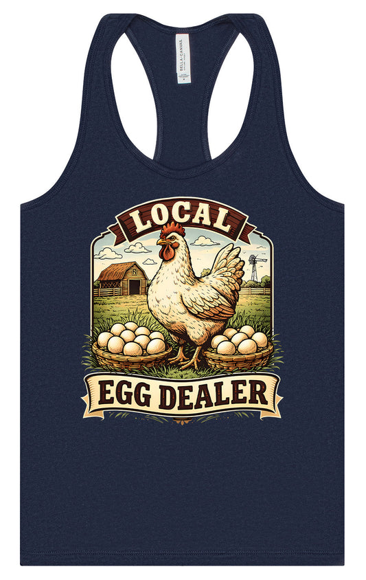 Local Egg Dealer Women's Racerback Tank