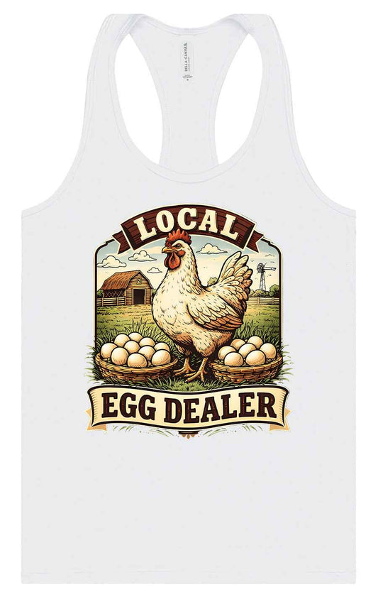 Local Egg Dealer Women's Racerback Tank