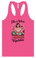 Load image into Gallery viewer, I Murder Vegetables Women's Racerback Tank
