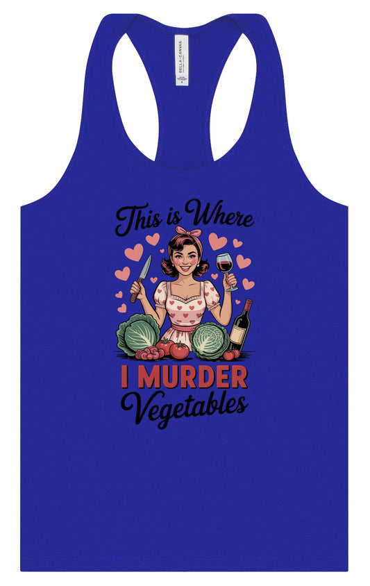 I Murder Vegetables Women's Racerback Tank