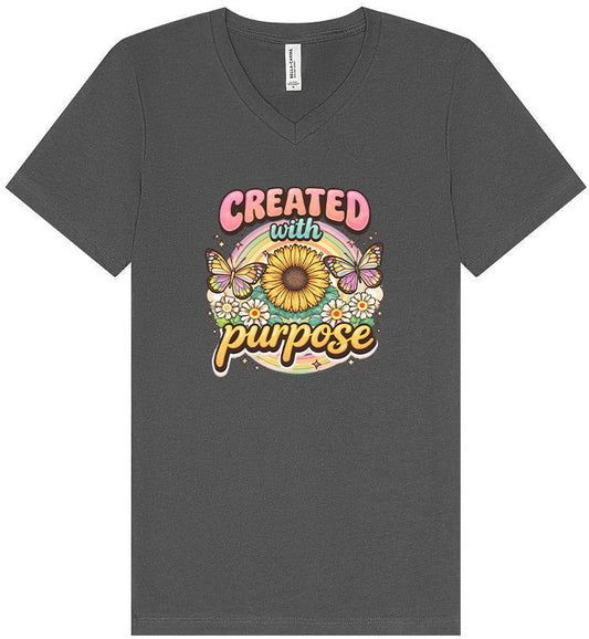Created with Purpose Unisex V-Neck Shirt