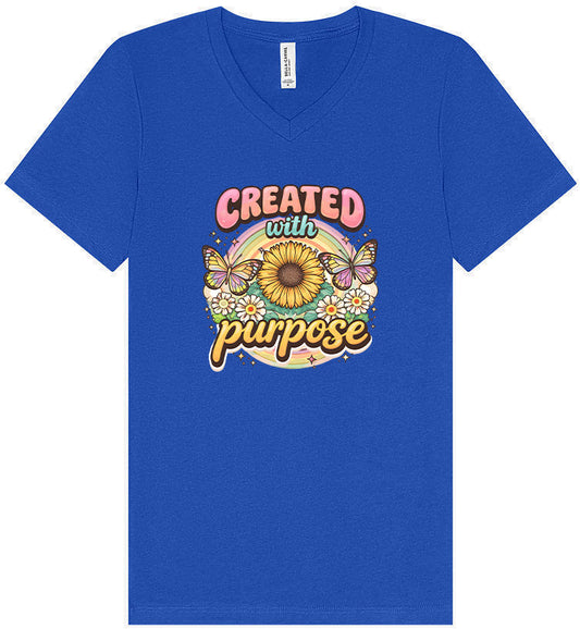 Created with Purpose Unisex V-Neck Shirt