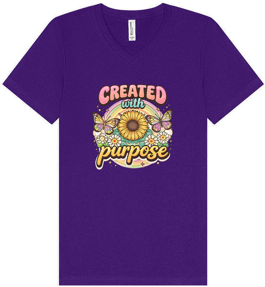 Created with Purpose Unisex V-Neck Shirt