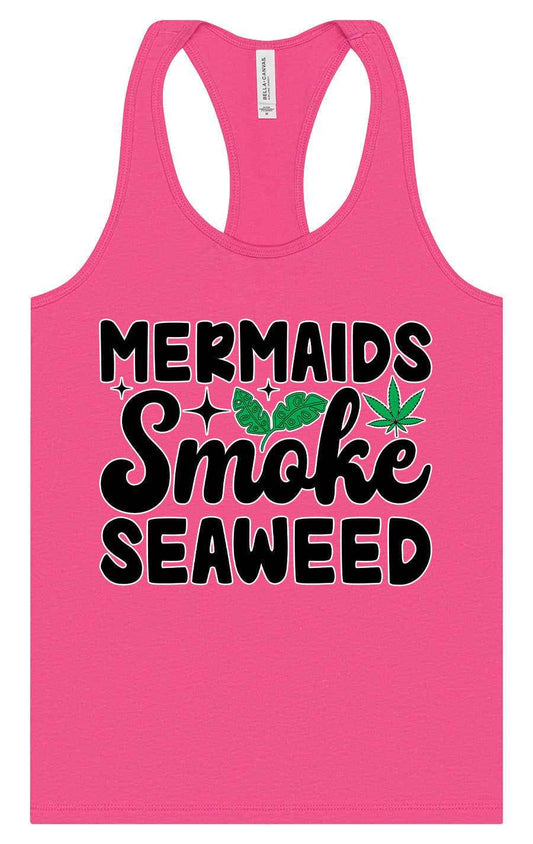 Mermaids Smoke Seaweed Women's Racerback Tank