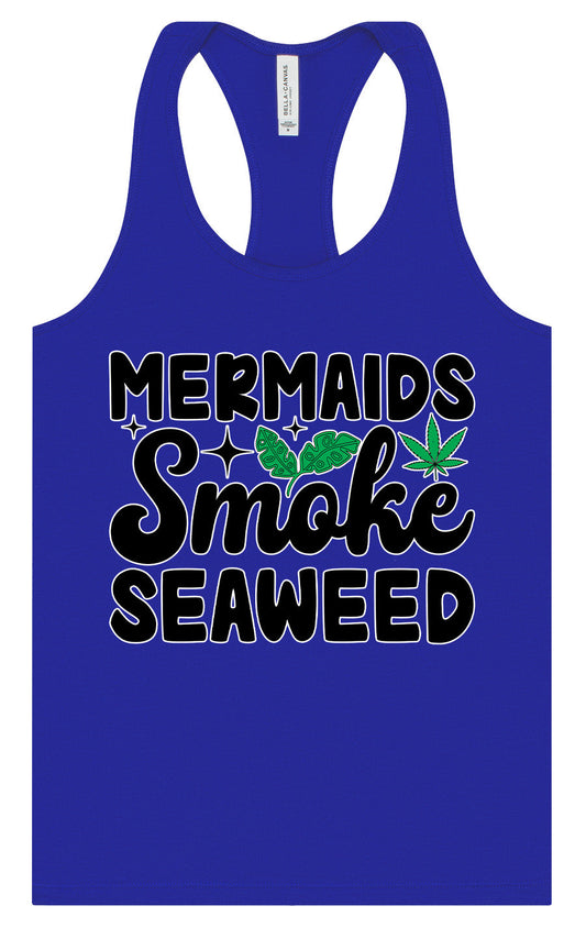 Mermaids Smoke Seaweed Women's Racerback Tank