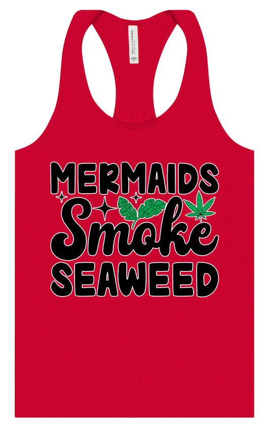 Mermaids Smoke Seaweed Women's Racerback Tank