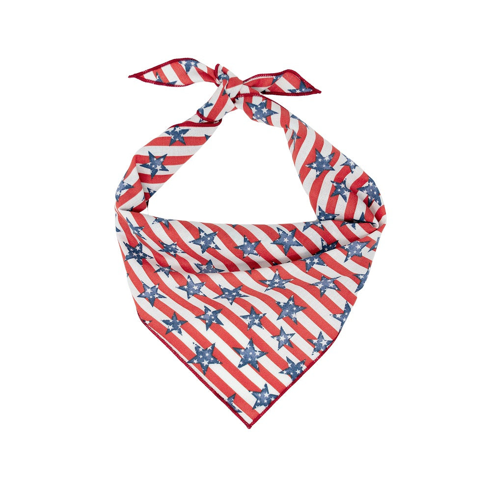 Summer | 4th of July | Memorial Day Bandana | USA | American Flag Bandana | Patriotic bandana | Stars & Stripes - Southlake Paws