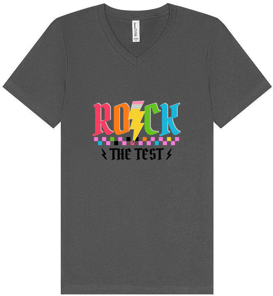 Rock the Test Unisex V-Neck Shirt