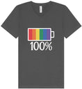 Load image into Gallery viewer, Pride Battery Charged Unisex V-Neck Shirt
