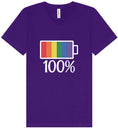 Load image into Gallery viewer, Pride Battery Charged Unisex V-Neck Shirt
