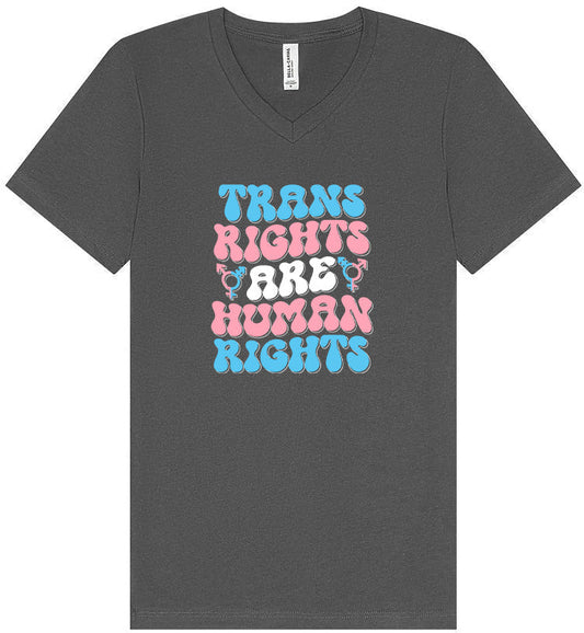 Trans Rights are Human Rights Unisex V-Neck Shirt