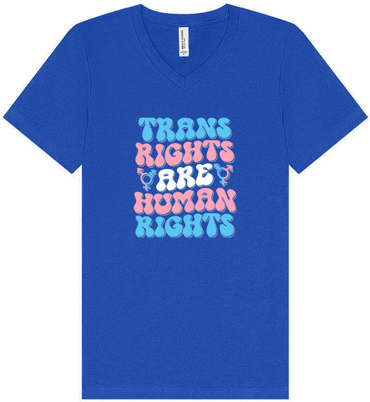 Trans Rights are Human Rights Unisex V-Neck Shirt