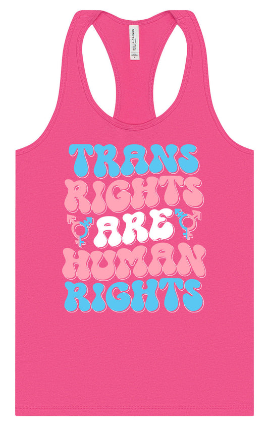 Trans Rights are Human Rights Women's Racerback Tank