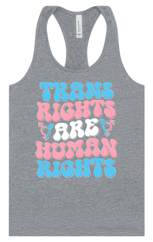 Trans Rights are Human Rights Women's Racerback Tank