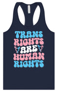 Load image into Gallery viewer, Trans Rights are Human Rights Women's Racerback Tank
