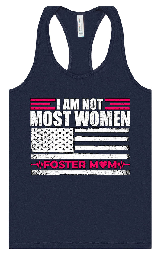Not Most Women, Foster Mom Women's Racerback Tank