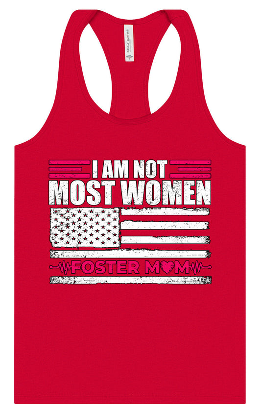 Not Most Women, Foster Mom Women's Racerback Tank
