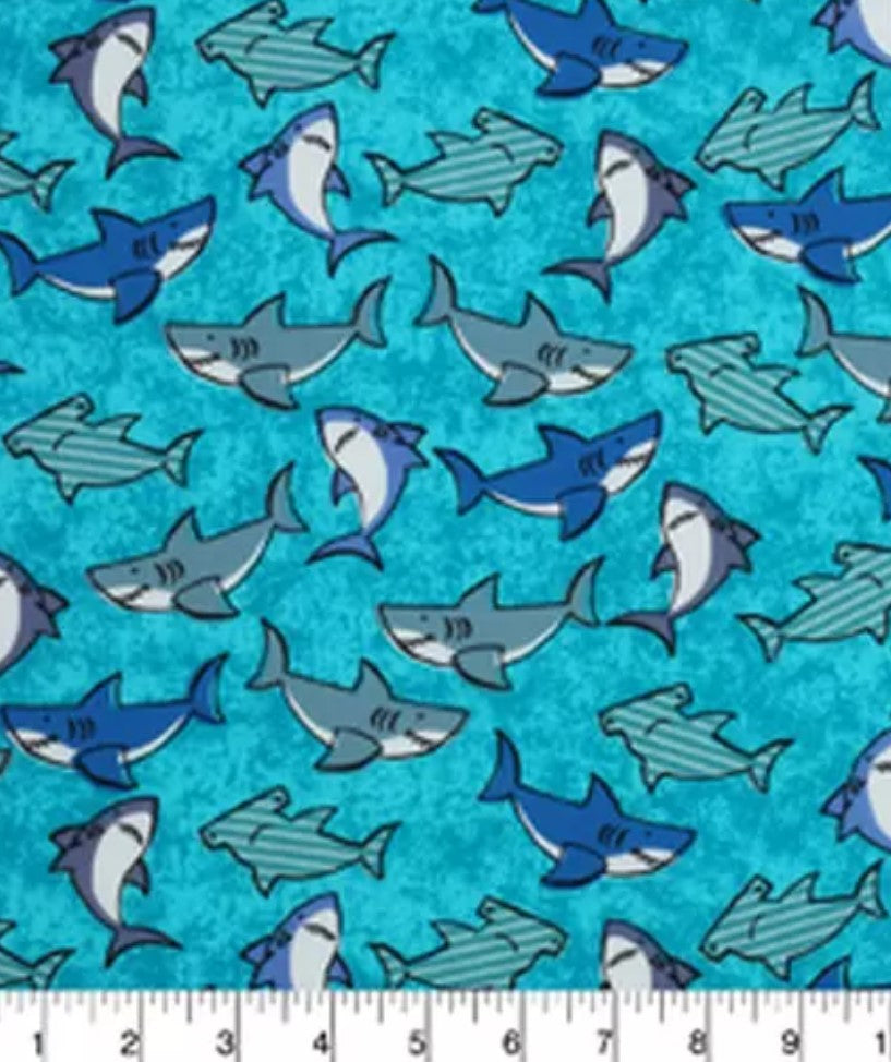 Nautical Bandana | Shark Bandana | Summer Bandana | Beach Bandana | Boating Bandana | Shark Week - Southlake Paws