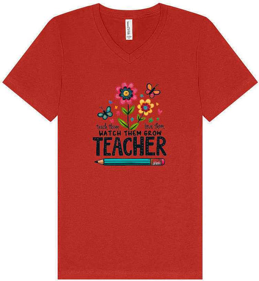 Teach Them, Love Them Unisex V-Neck Shirt