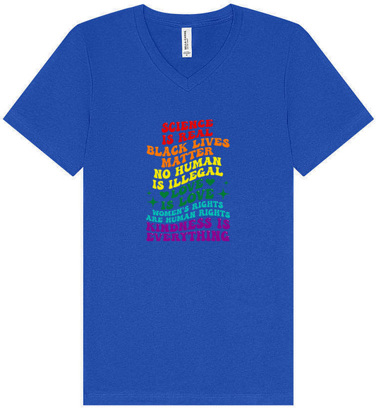 Science Is Real Unisex V-Neck Shirt