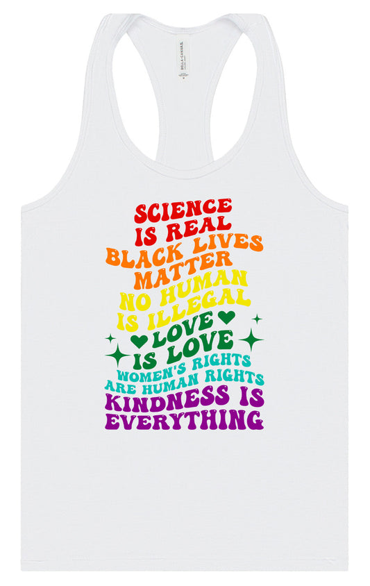 Science Is Real Women's Racerback Tank